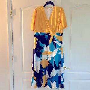 Blue and Gold unbranded sold dress, XL, NWOT